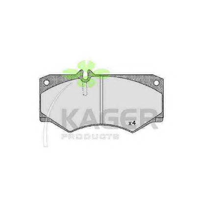 Photo Brake Pad Set, disc brake KAGER 350016