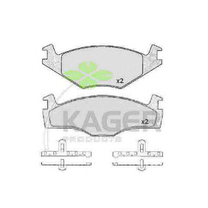 Foto Bremsbelagsatz, Scheibenbremse KAGER 350023