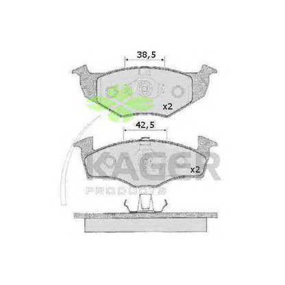 Foto Kit pastiglie freno, Freno a disco KAGER 350039