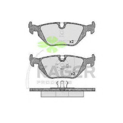 Foto Bremsbelagsatz, Scheibenbremse KAGER 350043