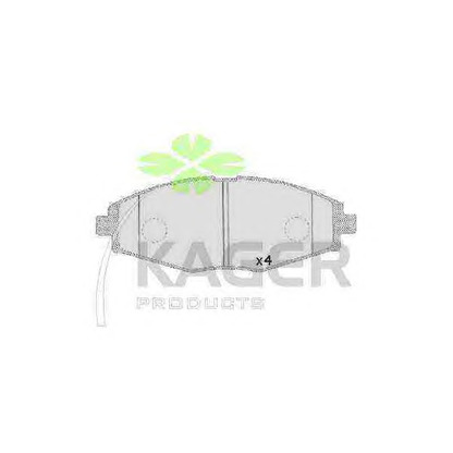 Photo Brake Pad Set, disc brake KAGER 350099