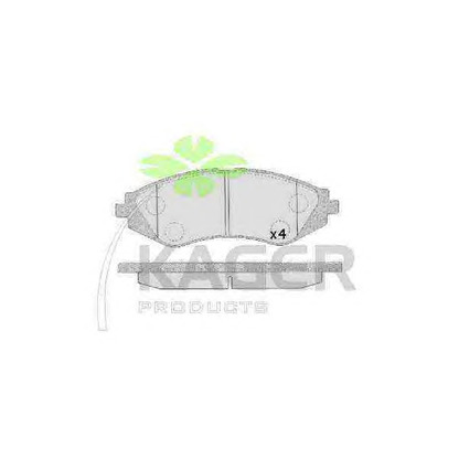 Photo Brake Pad Set, disc brake KAGER 350147