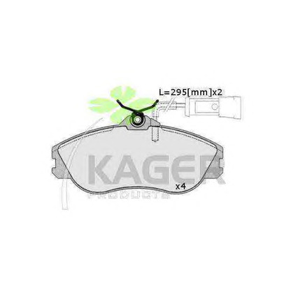 Photo Brake Pad Set, disc brake KAGER 350197