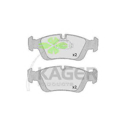 Photo Brake Pad Set, disc brake KAGER 350208