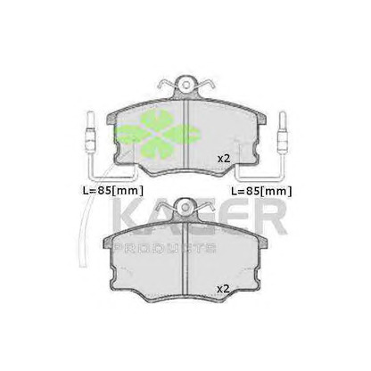 Photo Kit de plaquettes de frein, frein à disque KAGER 350228