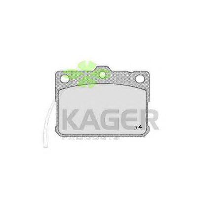 Photo Brake Pad Set, disc brake KAGER 350252