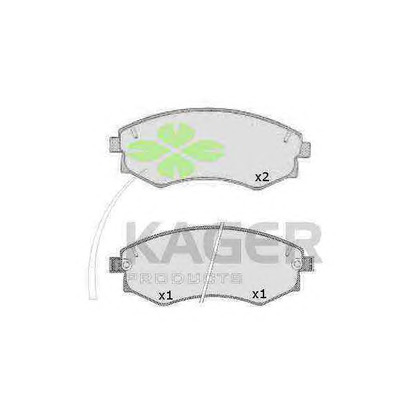 Photo Brake Pad Set, disc brake KAGER 350266