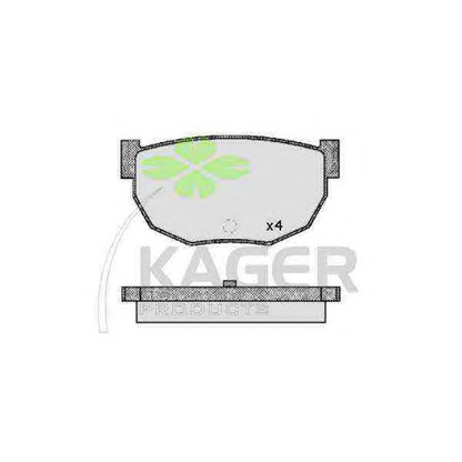 Photo Brake Pad Set, disc brake KAGER 350270