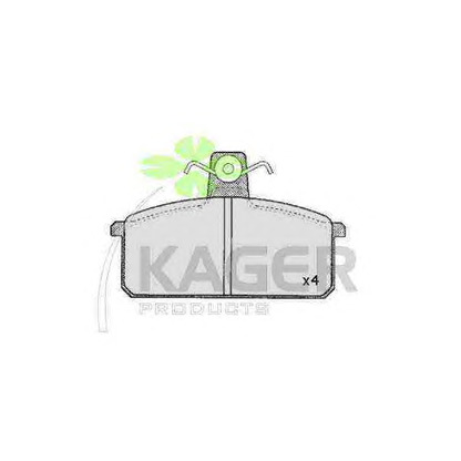 Photo Brake Pad Set, disc brake KAGER 350437