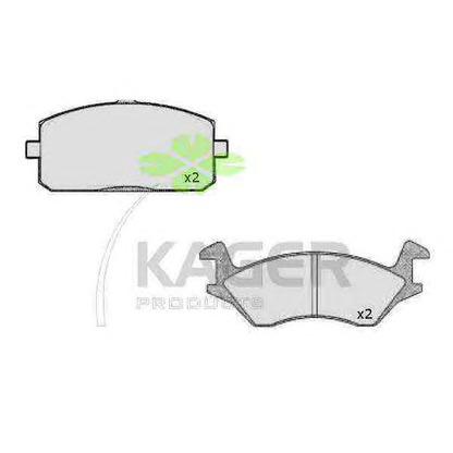 Photo Brake Pad Set, disc brake KAGER 350457