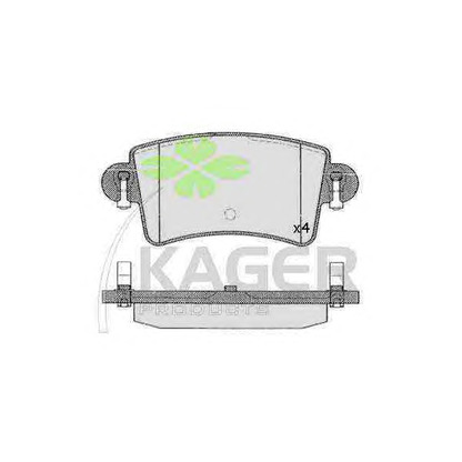 Photo Brake Pad Set, disc brake KAGER 350549