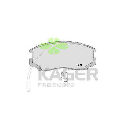 Фото Комплект тормозных колодок, дисковый тормоз KAGER 350572