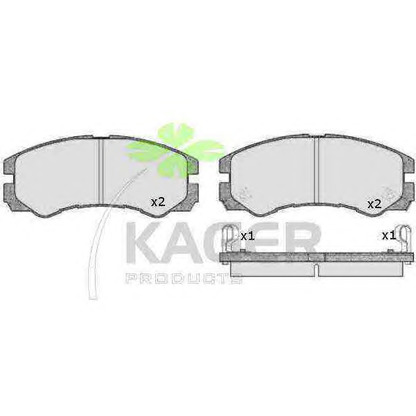 Photo Brake Pad Set, disc brake KAGER 350610