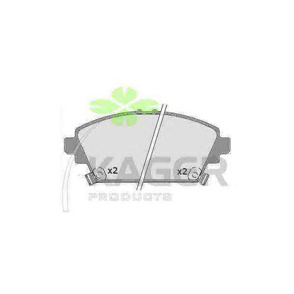 Photo Brake Pad Set, disc brake KAGER 350690