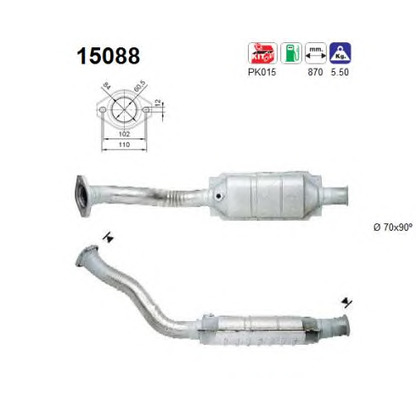 Zdjęcie Zestaw montażowy, katalizator AS 15088