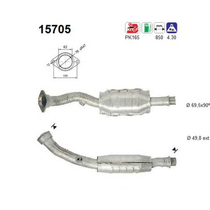 Photo Kit d'assemblage, catalyseur AS 15705