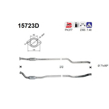 Foto Kit montaggio, Catalizzatore AS 15723D