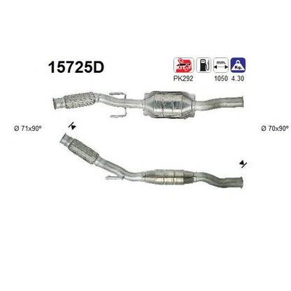 Photo Mounting Kit, catalytic converter AS 15725D