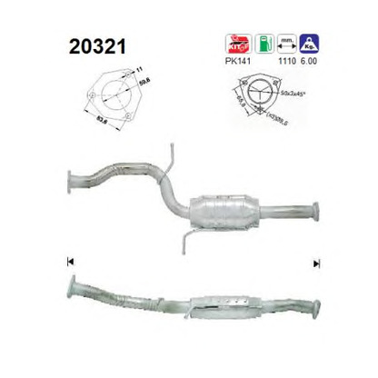 Photo Mounting Kit, catalytic converter AS 20321