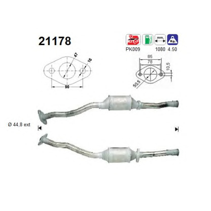 Photo Mounting Kit, catalytic converter AS 21178