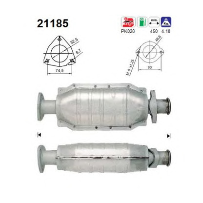 Photo Mounting Kit, catalytic converter AS 21185