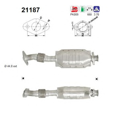 Фото Монтажный комплект, катализатор AS 21187