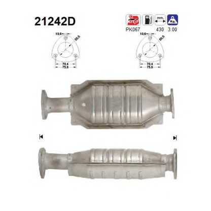 Photo Mounting Kit, catalytic converter AS 21242D