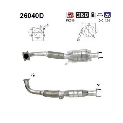 Photo Mounting Kit, catalytic converter AS 26040D