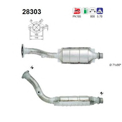 Zdjęcie Zestaw montażowy, katalizator AS 28303