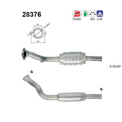 Zdjęcie Zestaw montażowy, katalizator AS 28376