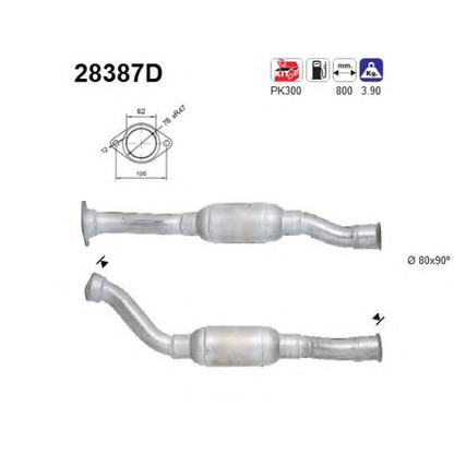 Zdjęcie Zestaw montażowy, katalizator AS 28387D