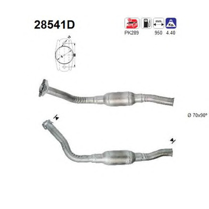 Photo Mounting Kit, catalytic converter AS 28541D