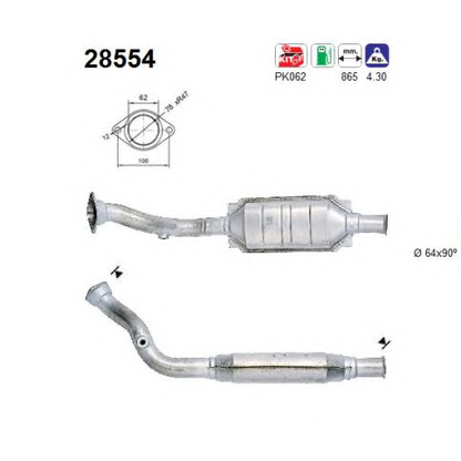 Photo Mounting Kit, catalytic converter AS 28554