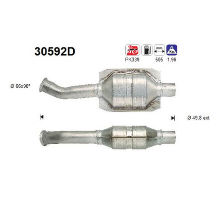 Photo Mounting Kit, catalytic converter AS 30592D