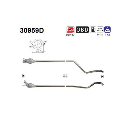 Photo Mounting Kit, catalytic converter AS 30959D