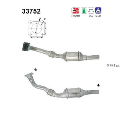 Photo Mounting Kit, catalytic converter AS 33752