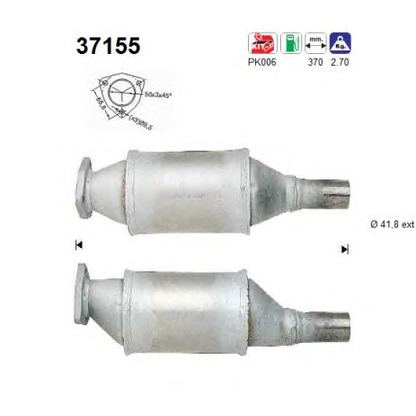 Zdjęcie Zestaw montażowy, katalizator AS 37155