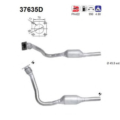 Zdjęcie Zestaw montażowy, katalizator AS 37635D