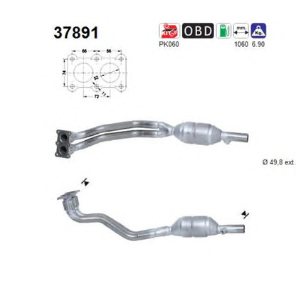 Zdjęcie Zestaw montażowy, katalizator AS 37891
