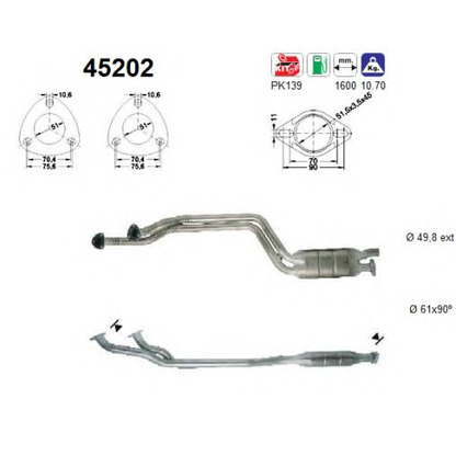 Photo Kit d'assemblage, catalyseur AS 45202