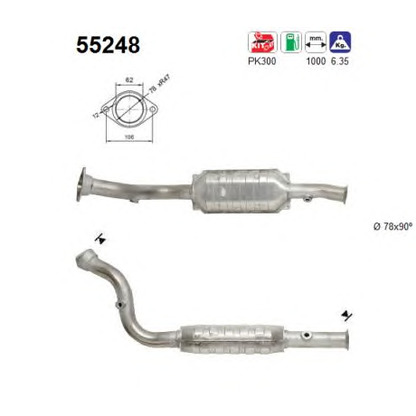 Photo Mounting Kit, catalytic converter AS 55248