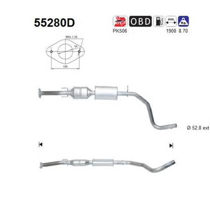 Photo Mounting Kit, catalytic converter AS 55280D