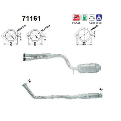 Фото Монтажный комплект, катализатор AS 71161