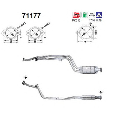 Фото Монтажный комплект, катализатор AS 71177