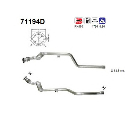 Zdjęcie Zestaw montażowy, katalizator AS 71194D