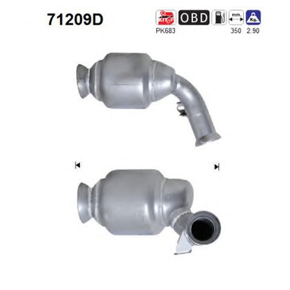 Photo Mounting Kit, catalytic converter AS 71209D