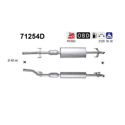 Foto Deflector tubo de escape AS 71254D