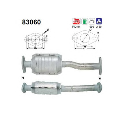 Zdjęcie Zestaw montażowy, katalizator AS 83060