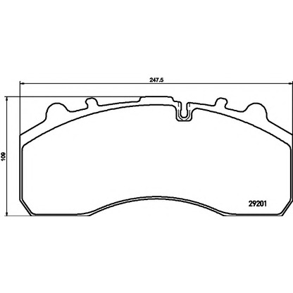 Photo Brake Pad Set, disc brake DON CVP105K