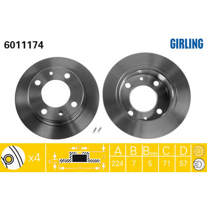 Photo Brake Disc GIRLING 6011174